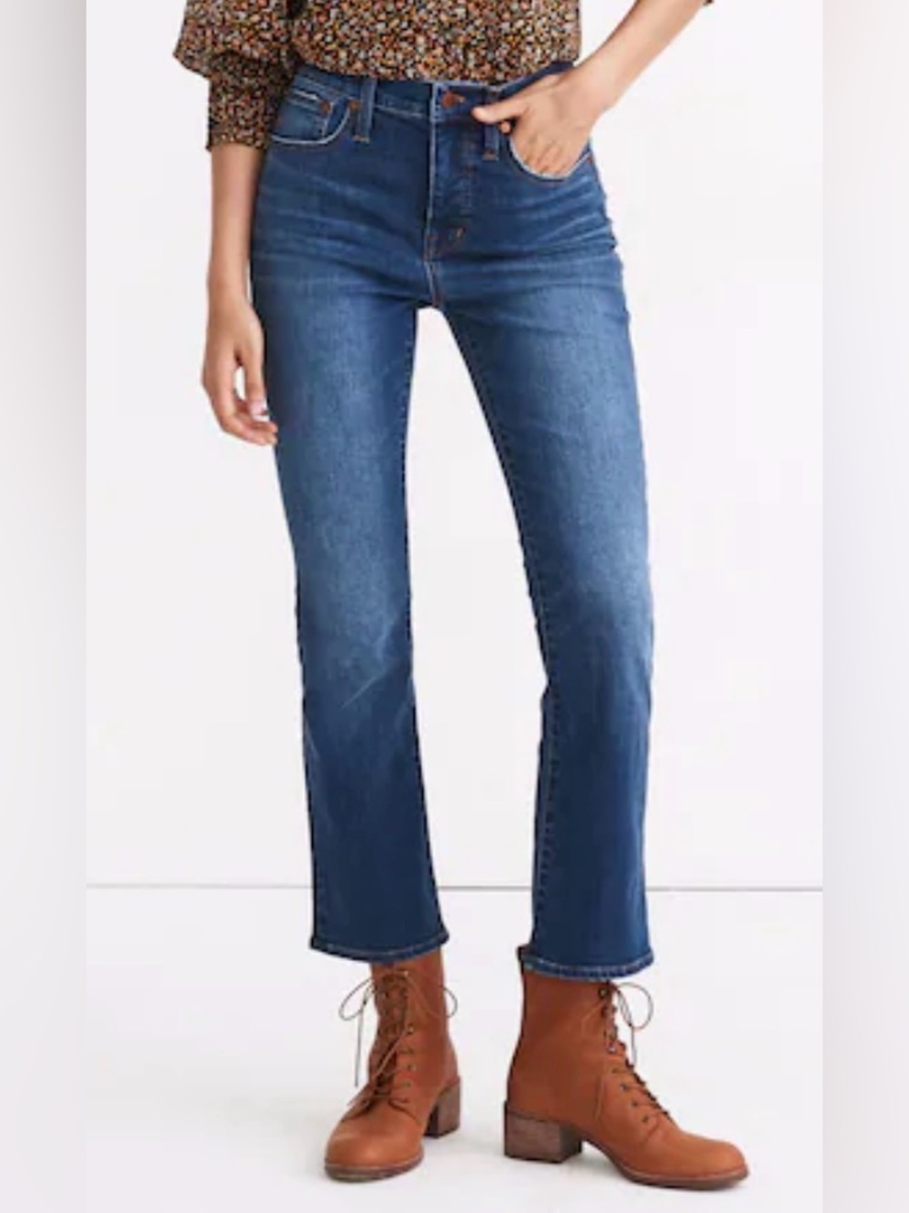 Madewell Cali Demi-Boot Jeans in Lockwood Wash Size 28